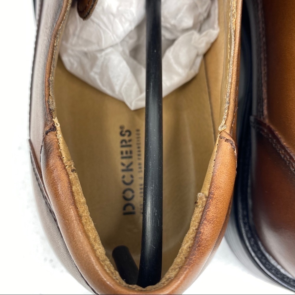 DOCKERS Perspective Tan Leather Lace Up Shoes - Picture 4 of 13